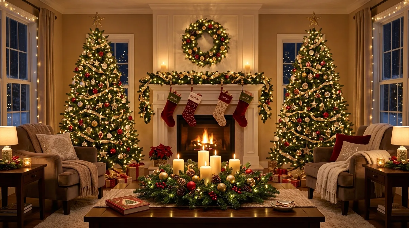 Use themes with more restraint and cohesion inspiration for a Christmas tree centerpiece.
